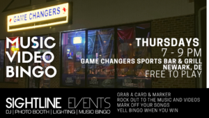 Thursday Music Video Bingo Game Changers @ Game Changers Sports Bar and Grill | Newark | Delaware | United States