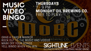 Thursday Midnight Oil Brewing Co. Music Video Bingo @ Midnight Oil Brewing Co. | Newark | Delaware | United States
