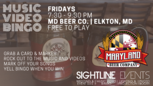 Friday Music Video Bingo Maryland Beer Co. @ Maryland Beer Company, Elkton, Maryland | Elkton | Maryland | United States