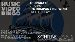 Thursday 5th Company Brewing Music Video Bingo @ 5th Company Brewing | Newark | Delaware | United States